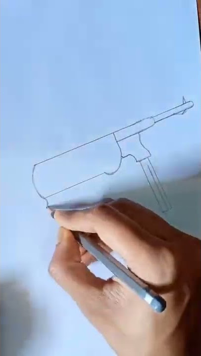 Drawing Free Fire Mp40 Gun Easily | #shorts