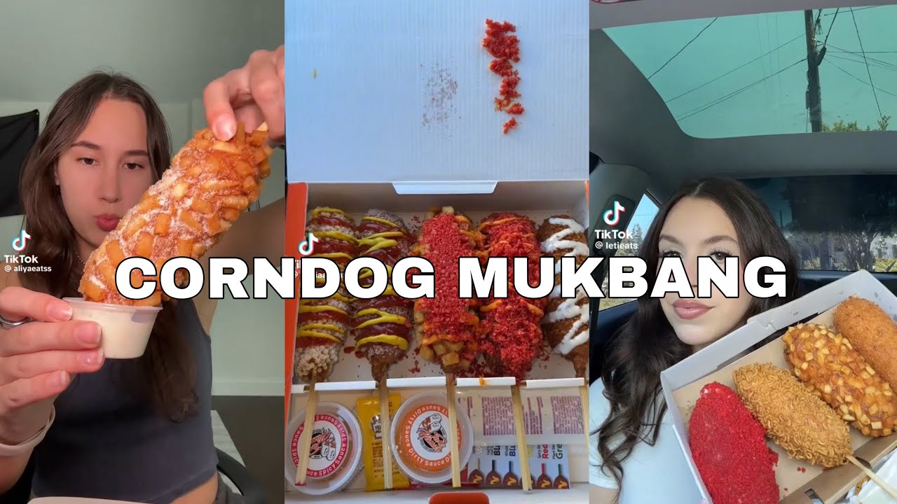 Some of the best korean corndog tiktok mukbangs | COMPILATION