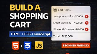 Build a Shopping Cart with HTML, CSS &amp; JavaScript (Beginner Friendly) - Part 1