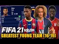 THE GREATEST YOUNG TEAM IN CAREER MODE (16 to 19 Years) - FIFA 21 (Ansu Fati, Xavi Simons, Davies)