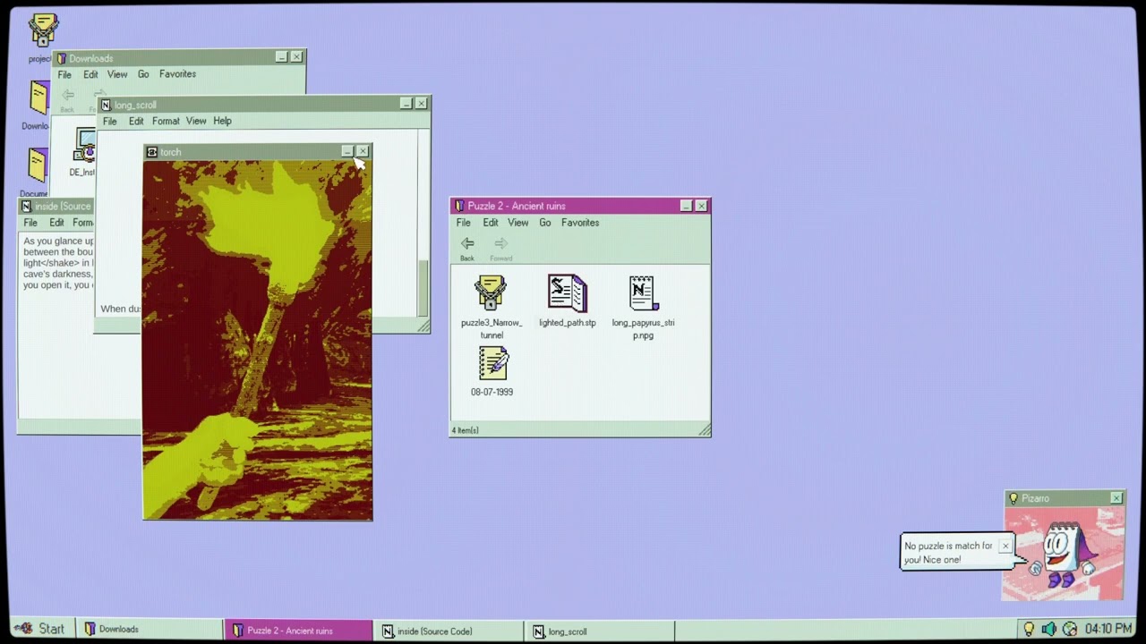 Uncover Secrets on Retro Computer - Desktop Explorer Demo - Playthrough and Solutions