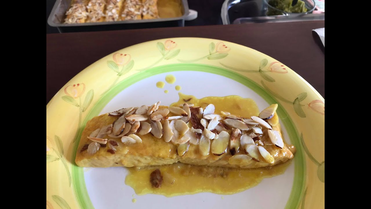 Salmon almendrado, delicioso salmón fácil, rápido y rico