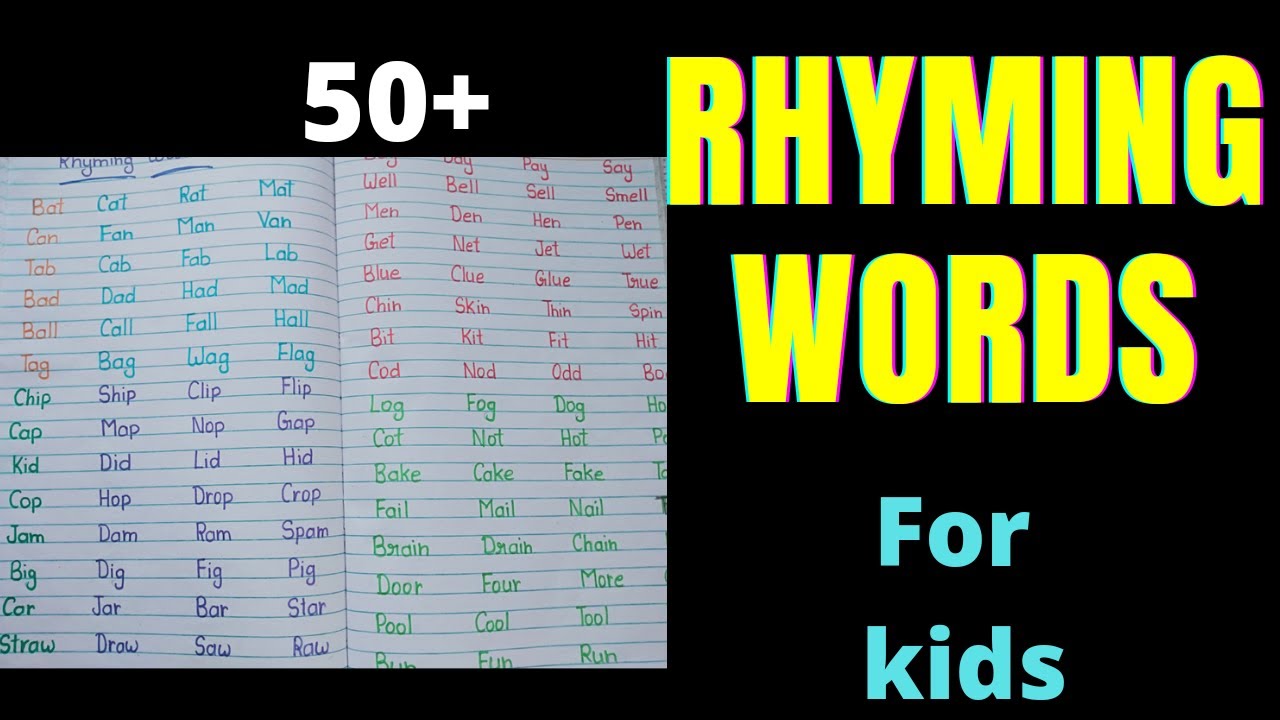 Rhyming Words /Rhyming Words In English/Rhyming Words 50+