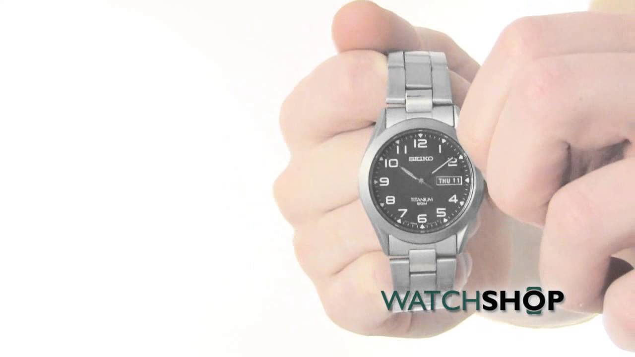 Seiko Men's Titanium Watch(SGG711P9) - YouTube