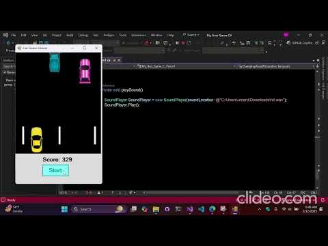 I create the C# .net(FrameWork) window form application project to game in Car Up-Down