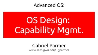 GW AdvOS: Capability Delegation and Revocation