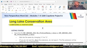 Word 365 Modules 1-4 SAM Capstone Project A | Long Lake Conservation Area| NP_WD365_CS1-4A