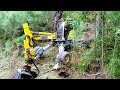Spider Excavator mulching steep terrain - Victoria, Australia