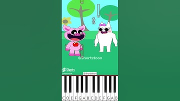 I Like Pink 😆 / Garten of Banban / Poppy Playtime Chapter 3 (@shortstoon) - Octave Piano Tutorial