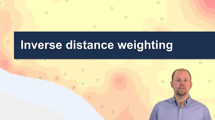 Inverse distance weighting for creating a surface from sample points