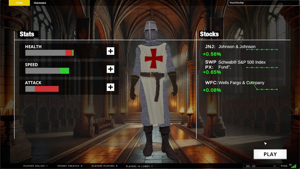 We now have real-time gameplay connected to LIVE stock market data!