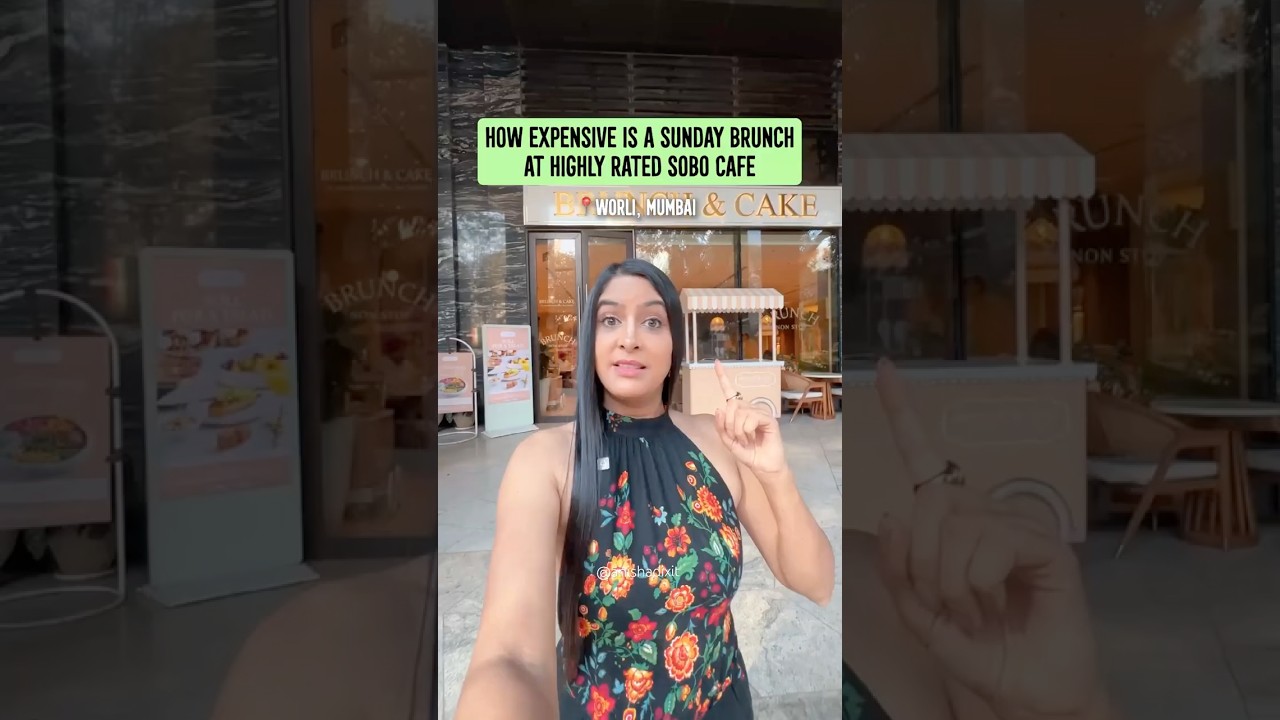 How Expensive Is a Vegetarian Sunday Brunch at a Fancy Sobo Café in Mumbai | Anisha Dixit | #shorts
