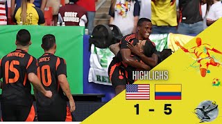 USA vs Colombia 1-5 | All Goals | Highlights | 2024