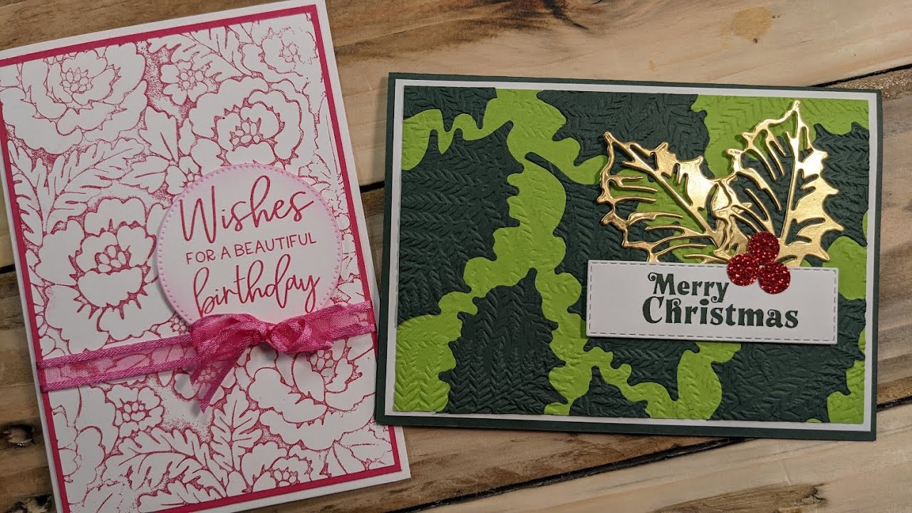 More embossing folder techniques - stamping and inlaid embossing using ...