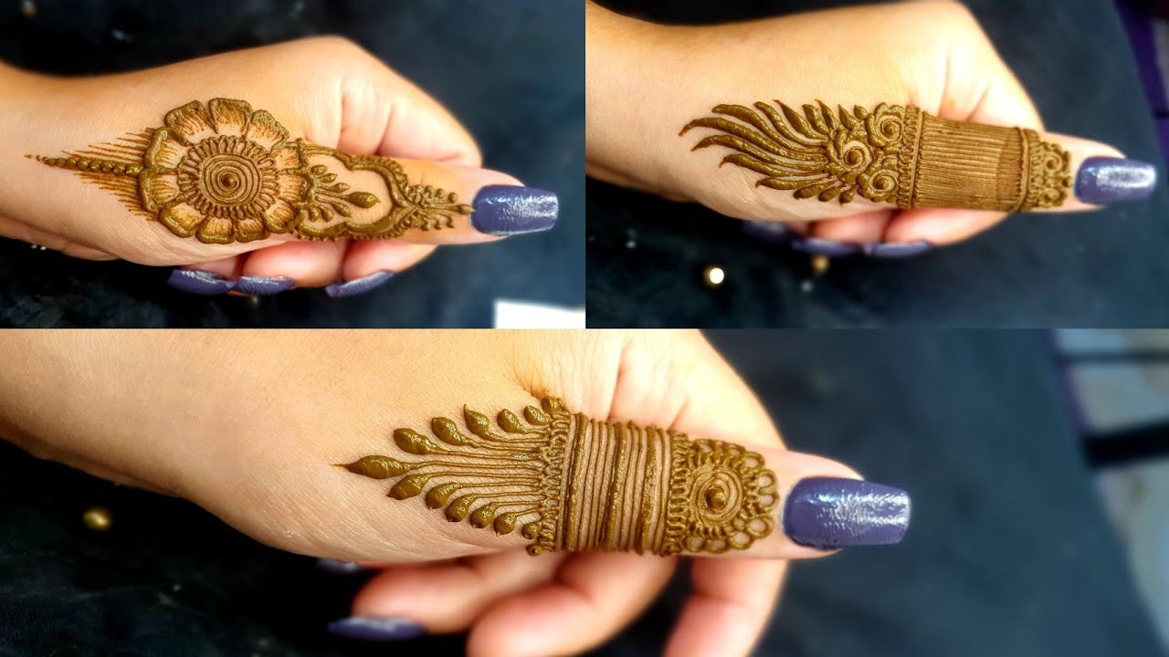 أشكال مختلفة من اصابع الحناء جميلة جدا Different shapes of henna fingers are very beautiful