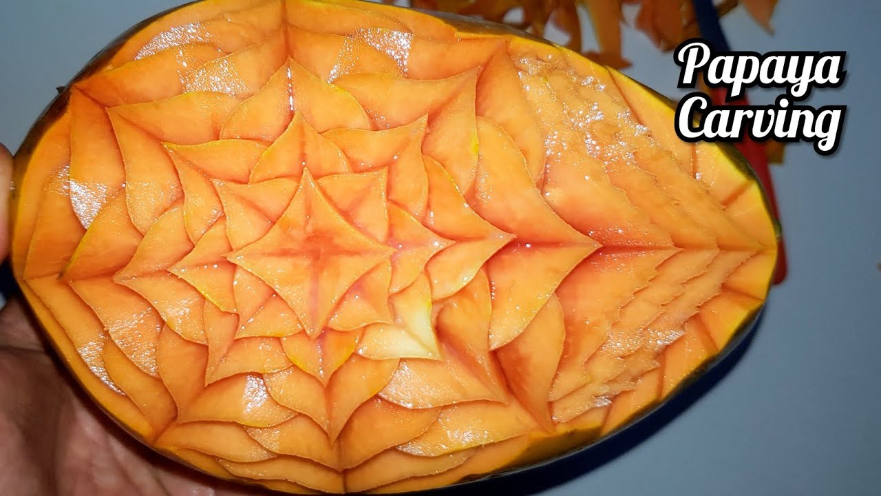 Papaya Carving for beginner | by Khmer Carving Arts | how to Carving Fruit