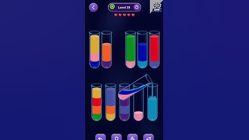Water Sort : Puzzle game Level 39 #watersortpuzzlegame #walkthrough #gameplay #shorts