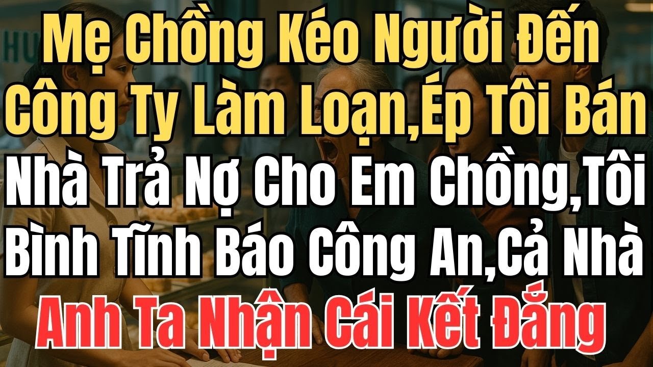 Mẹ Chồng Kéo Người Đến Công Ty Làm Loạn, Ép Tôi Bán Trả Nợ Cho Em Chồng,Tôi Bình Tĩnh Báo ...