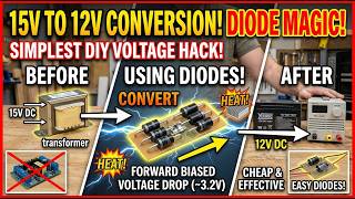 Drop Voltage Instantly! How to Convert 15V to 12V Using Diodes