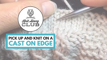 Pick Up and Knit on a Cast On Edge