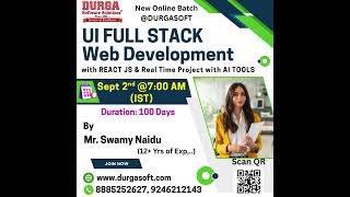 UI FULL STACK Web Development with REACT JS Online Training @ DURGASOFT #durgasoftware #ui #shorts