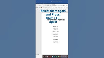 Shortcut for making words in Capital-letters #short #microsoft #word