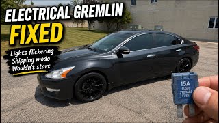 Nissan Altima Electrical Problem Fixed | Shipping Mode & No Start