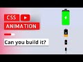 Phone battery charging animation using HTML and CSS