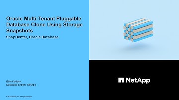 Oracle Multi-Tenant Pluggable Database Clone Using Storage Snapshots