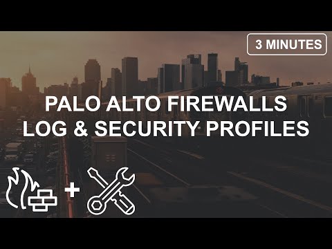 How To Setup Log & Security Profiles on PaloAlto Networks Firewall.