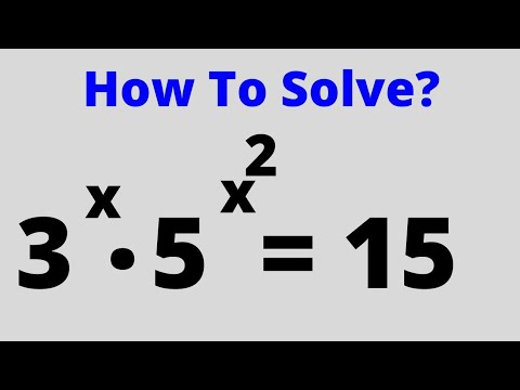 Math Olympiad Challenge 3^x.5^x^2=15 - YouTube