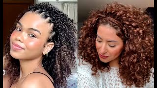 Peinados para Cabello Rizado (Ondulado) Fáciles de Hacer🎀Easy Curly Hairstyles for Curly Hair! PART1