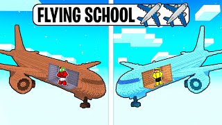 Going to FLYING SCHOOL Challenge in Minecraft