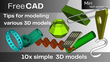 FreeCAD 10 simple 3D models, part 1