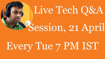 #81 Live Tech Q&A Session with Geekyranjit - 21 April 2015