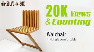 Walchair - Modern Wall Mount Wooden Folding Chair for Office, Home & Lobby