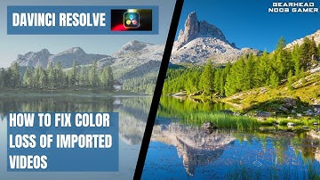 Davinci Resolve: How to fix color loss of imported videos(why is my video changing color on import)