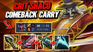 20 Kills Assassin Shaco Comeback - S14 Dia [League of Legends] Full Gameplay - Infernal Shaco