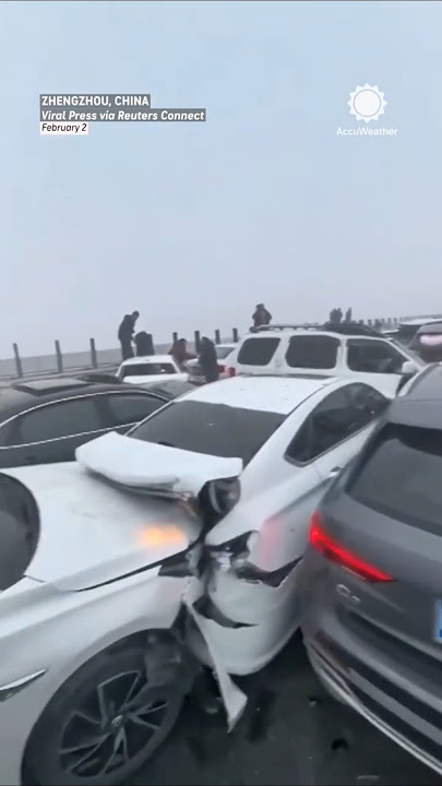 WATCH: Eyewitness Video Shows Cars Pile Up on Foggy Bridge in China