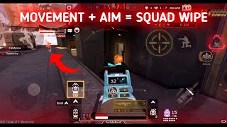 Wiping Squads with My MOVEMENT| Apex Legends Mobile | 60 FPS GAMEPLAY (4k) #apexlegendsmobile