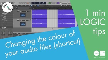 How to change the colour of your audio files (shortcut) - 1 minute LOGIC tips