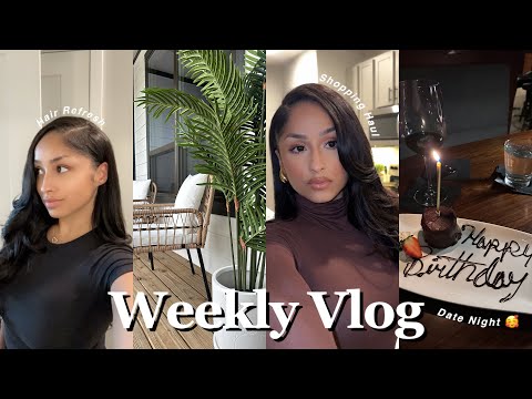 Weekly Vlog | He Flew In To Take Me Out,  Shopping Haul, Homegoods Run, New Balcony Furniture