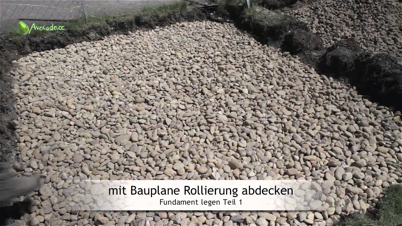 Fundament legen, betonieren: teil 1 rollierung und ...