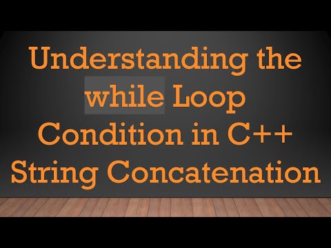Understanding the while