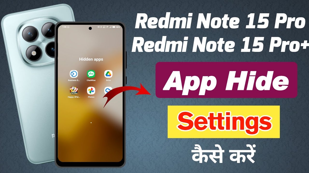 Redmi note 15 Pro plus me app hide kaise kare, how to hide apps in redmi note 15 Pro 