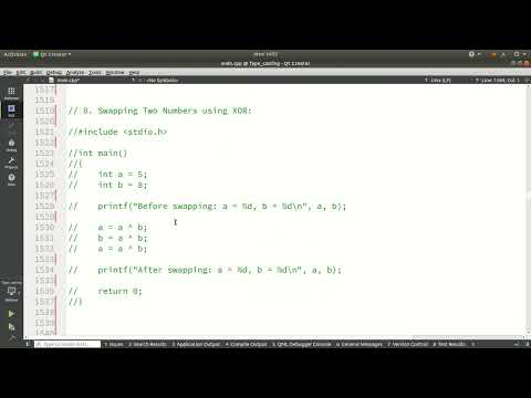 8  Swapping Two Numbers using XOR:using c