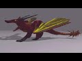 3d dragon walk cycle practice