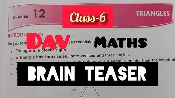 dav maths class-6 chapter-12 triangles brain teaser/ solution amd explanation