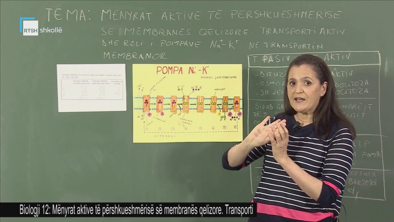 Biologji 12 - Mënyrat aktive të përshkueshmërisë së membranës qelizore. Transporti.