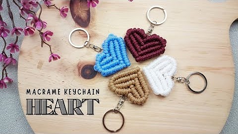 Macrame Heart Keychain | Macrame Love Keychain